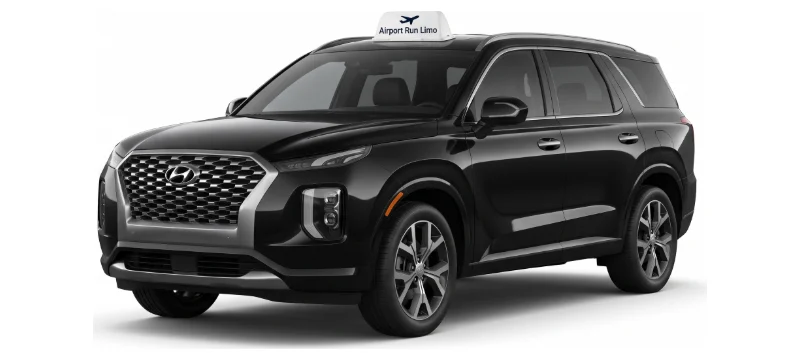 Airport Run Full Size SUV, a black Hyundai Palisade
